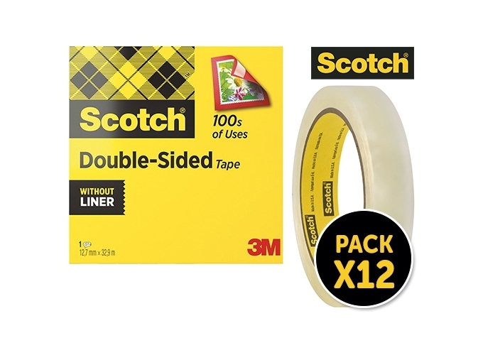 SCOTCH RLX DOUBLE FACE 12MM X 33M (12)