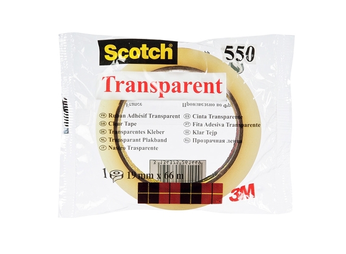 SCOTCH TRANSP. 550 19MMX66M  (8)