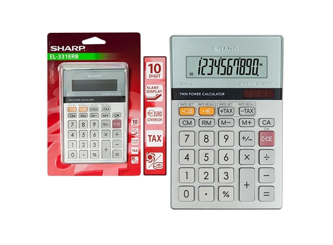 SHARP CALC. EL331ER ECRAN INCL. 10CH. FR EURO (1)