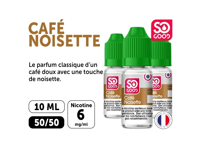 SO GOOD CAFE NOISETTE 10 ML 06 MG ML (boite de3)
