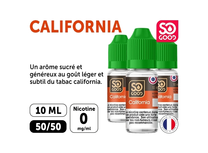 SO GOOD CALIFORNIA 10 ML 00 MG ML (boite de3)