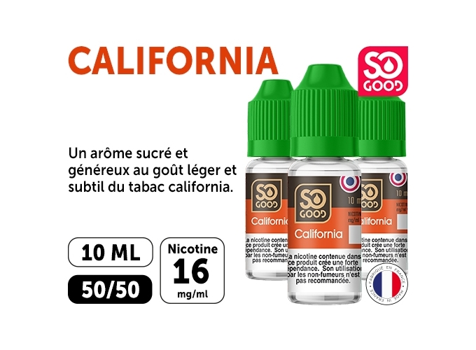 SO GOOD CALIFORNIA 10 ML 16 MG ML (boite de3)