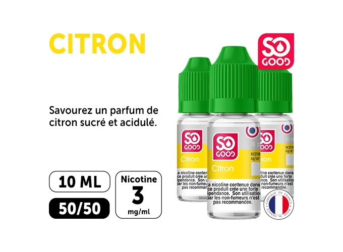 SO GOOD CITRON 10 ML 03 MG ML (boite de3)