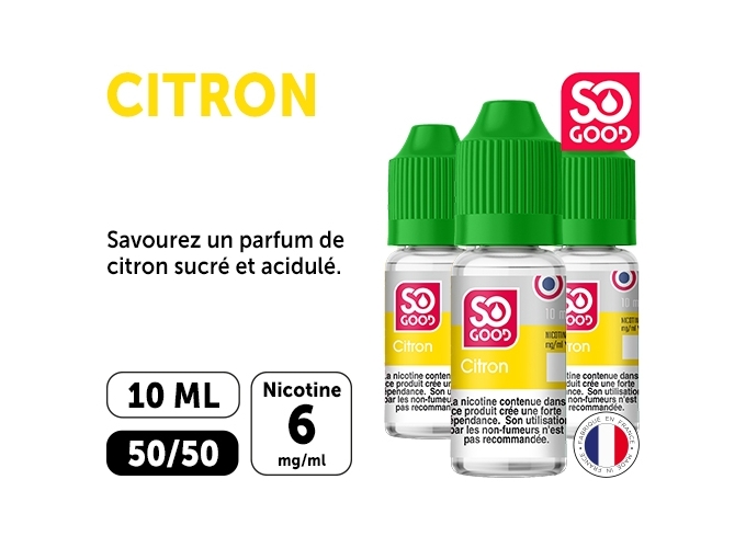 SO GOOD CITRON 10 ML 06 MG ML (boite de3)