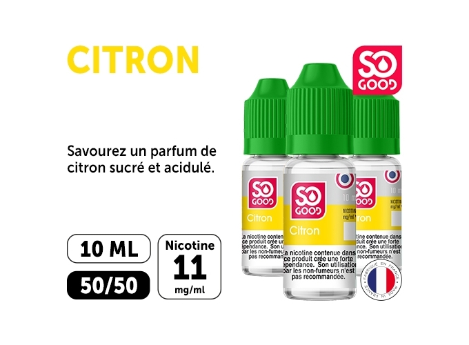 SO GOOD CITRON 10 ML 11 MG ML (boite de3)