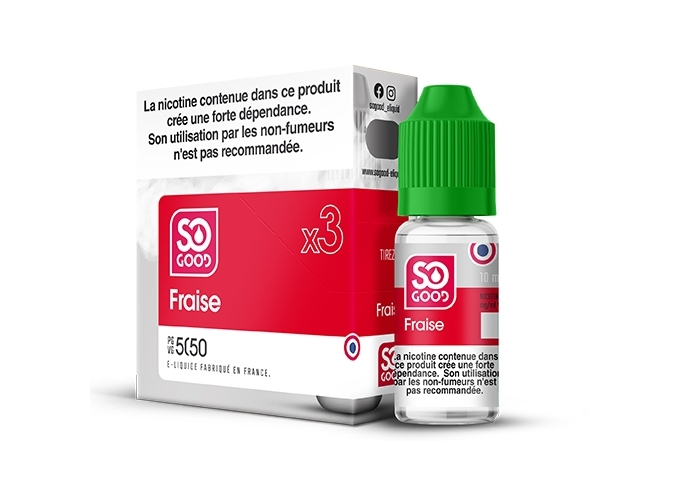 SO GOOD FRAISE 10 ML 06 MG ML (boite de3)