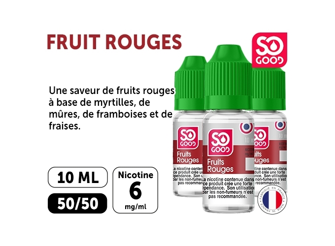 SO GOOD FRUITS ROUGES 10 ML 06 MG ML (BTE3)