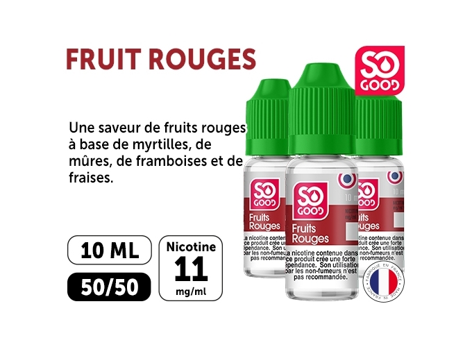 SO GOOD FRUITS ROUGES 10 ML 11 MG ML (BTE3)