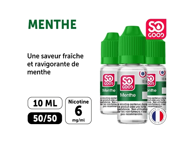 SO GOOD MENTHE  10 ML 06 MG ML (BTE3)