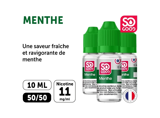 SO GOOD MENTHE  10 ML 11 MG ML (BTE3)