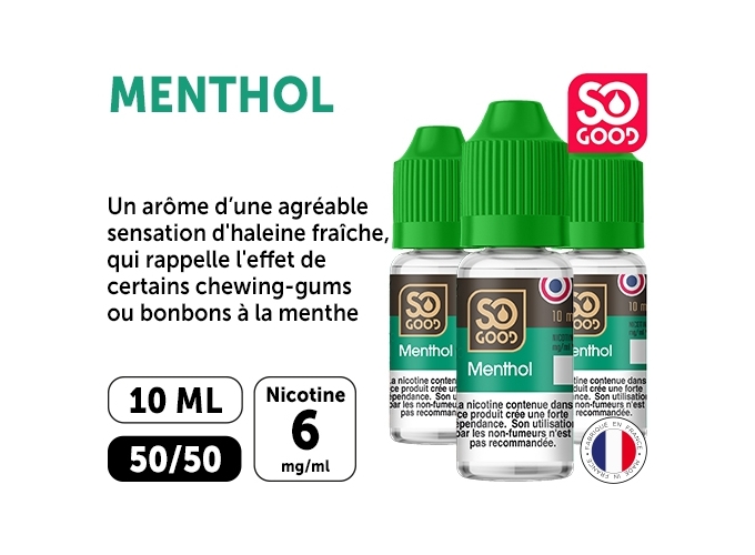 SO GOOD MENTHOL 10 ML 06 MG ML (BTE3)