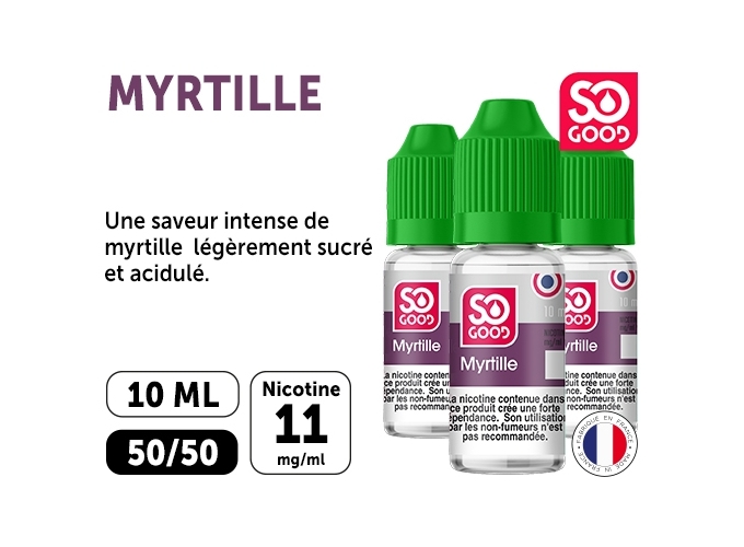 SO GOOD MYRTILLE 10 ML 11 MG ML (BTE3)