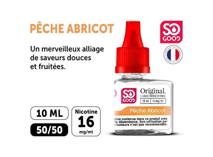 SO GOOD P. 10ml 'PECHE ABRICOT' NICOTINE 16mg (1)