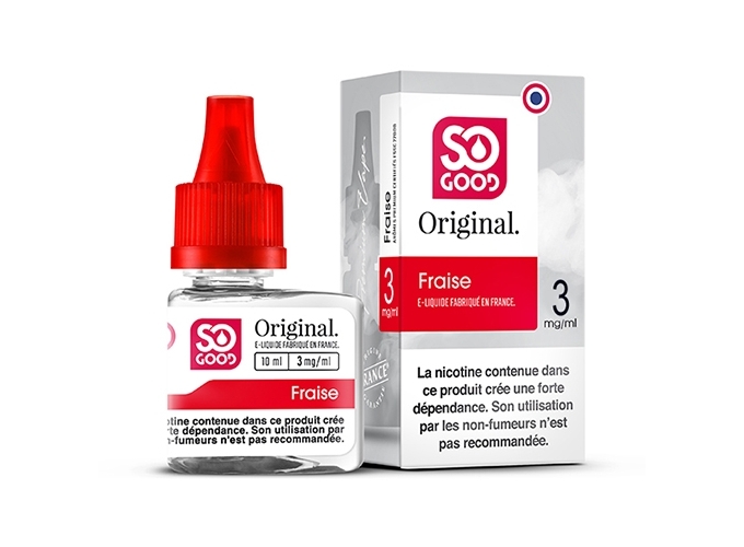 SO GOOD PREMIUM 10ml 'FRAISE' NICOTINE 03mg (1)