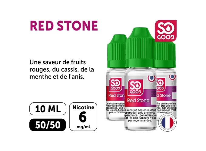 SO GOOD RED STONE 10 ML 06 MG ML (BTE3)