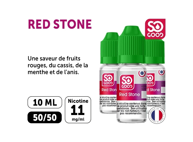 SO GOOD RED STONE 10 ML 11 MG ML (BTE3)