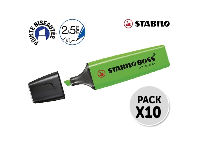 STABILO BOSS ORIGINAL VERT (10)