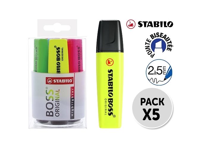 STABILO BOSS POT 6 PCS COUL. ASS. (5)