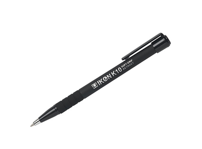 STYLO BILLE RETRACTABLE NOIR (12)
