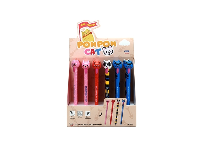 STYLO EFFACABLE PAR GOMME CUTE CATS (PR. 36)