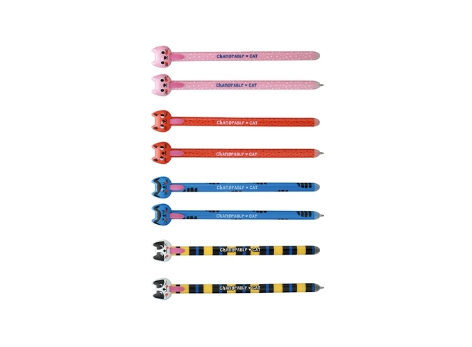STYLO EFFACABLE PAR GOMME CUTE CATS (PR. 36)