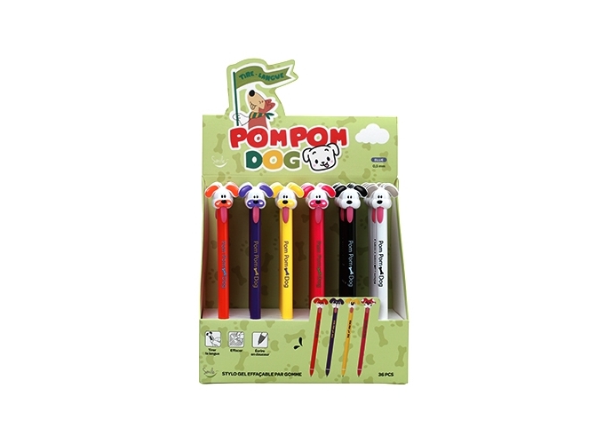 STYLO EFFACABLE PAR GOMME CUTE DOGS (PR. 36)
