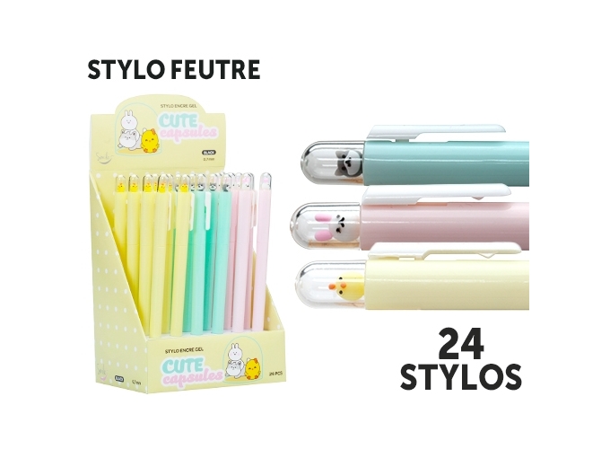STYLO FEUTRE CUTE CAPSULES (PR. 24)