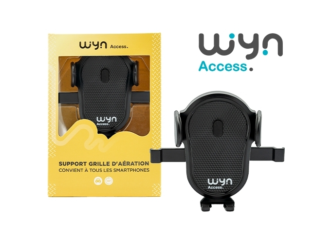 SUPPORT TELEPHONE SUR GRILLE AERATION VOITURE (1)