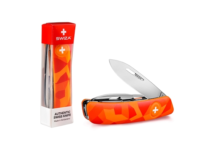 SWIZA COUTEAU SUISSE ZC03 ORANGE CAMOUF 11 FONCT.