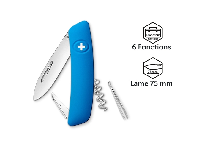 SWIZA COUTEAU SUISSE ZD01 BLEU 6 FONCTIONS