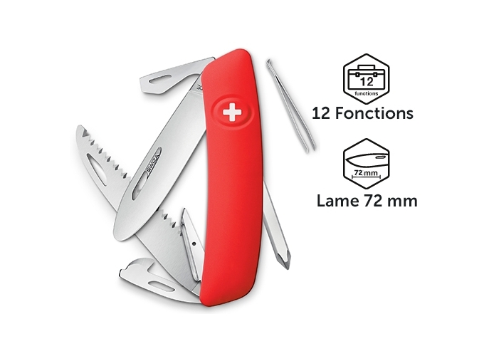 SWIZA COUTEAU SUISSE ZJ06 JUNIOR ROUGE 12 FONCT.