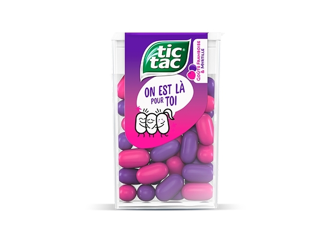 TIC TAC ETUI 18g FRAMBOISE MYRTILLE (24)