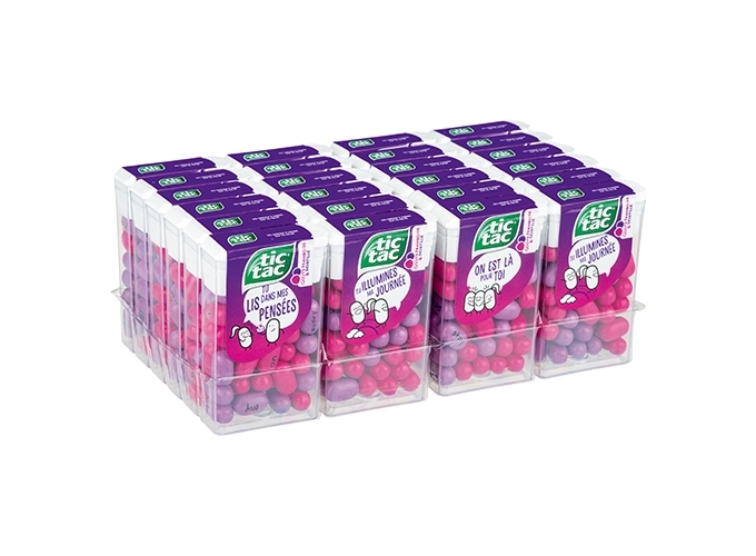 TIC TAC ETUI 18g FRAMBOISE MYRTILLE (24)