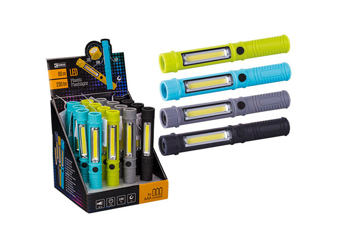 TORCHE POCHE LED 3W PORTEE 20M (3 AAA INCLUSES)