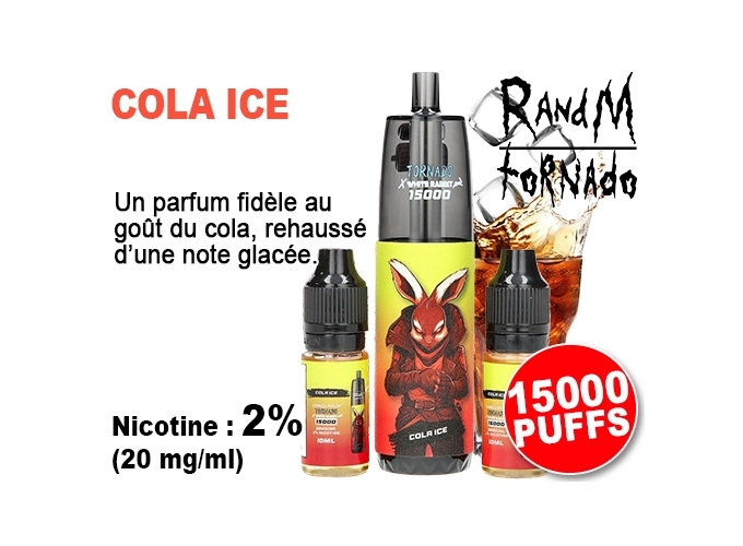TORNADO COLA ICE 15 K   2 FLACONS 10ml 2% (10)