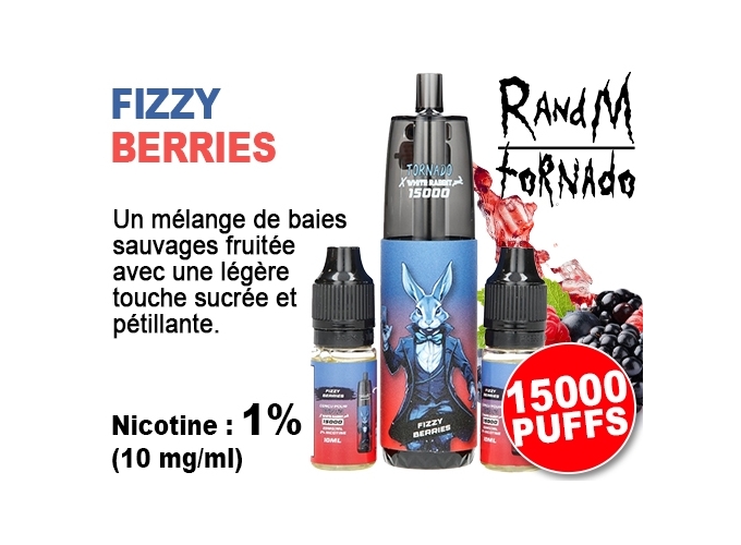 TORNADO FIZZY BERRY 15 K 2 FLACONS 10ml 1% (10)