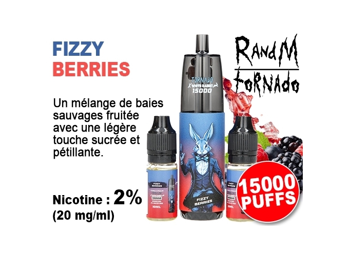 TORNADO FIZZY BERRY 15 K 2 FLACONS 10ml 2% (10)