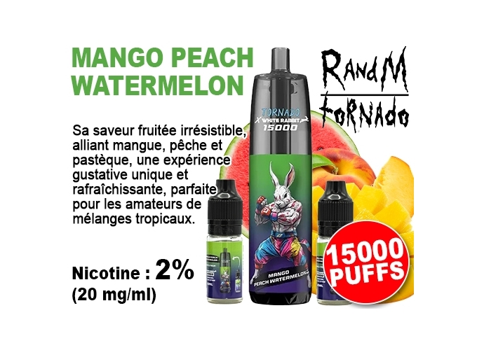 TORNADO  MANGUE PECHE 15K 2 FLACONS 10ml 2% (10)