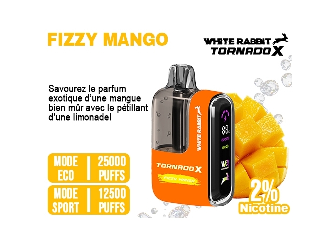 TORNADO X 25K FIZZY MANGO 10ml 2% (5)