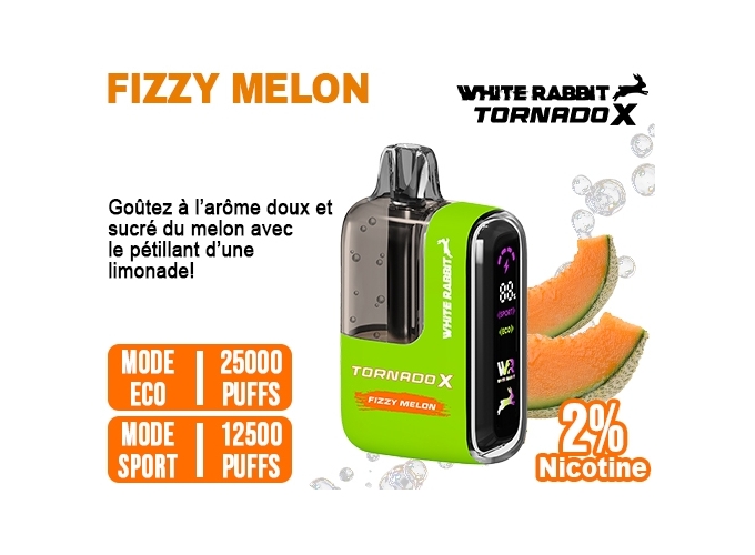 TORNADO X 25K FIZZY MELON 10ml 2% (5)