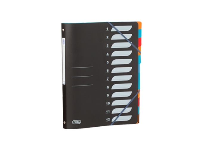 TRIEUR  A4 POLYPRO 12 CASES NOIR (1)