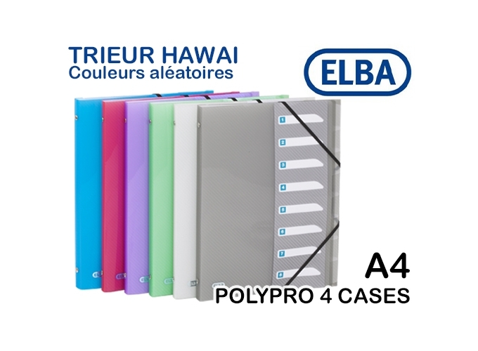 TRIEUR HAWAI A4 POLYPRO RAB EL. 8 CASES 3 ASS.