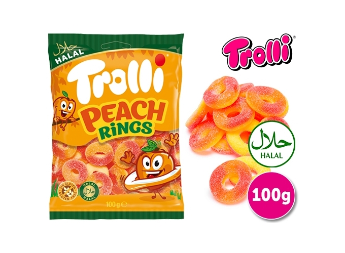 TROLLI SACH. 100g PEACH RING (30)