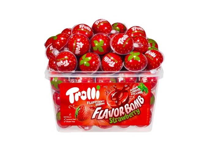 TROLLI TUBO  60 pcs  FLAVOR BOMB STRAWBERRY (1)