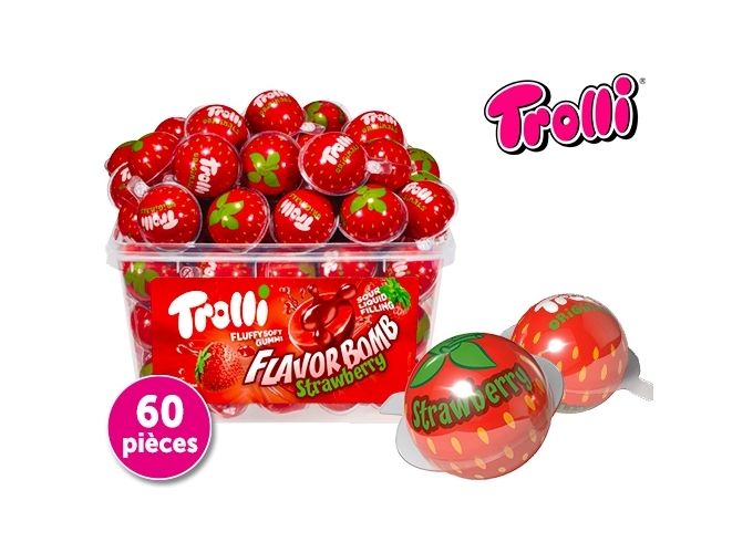 TROLLI TUBO  60 pcs  FLAVOR BOMB STRAWBERRY (1)