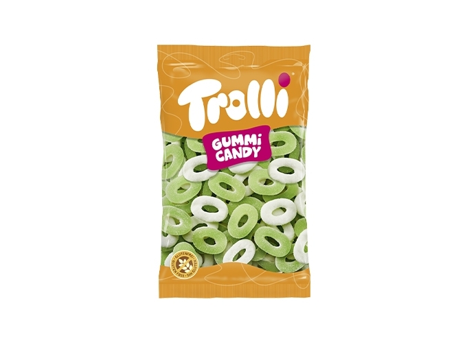 TROLLI VRAC 1.0Kg RONDELLE POMME 8.8g  (1)