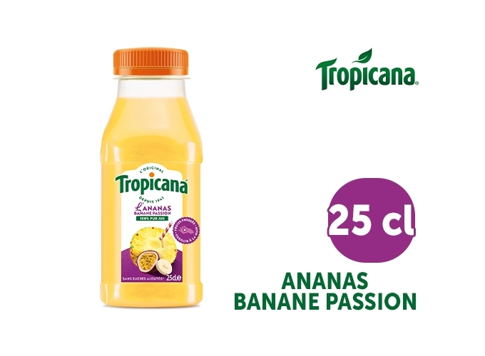 TROPICANA 25CL ANANAS BANANE PASSION (12)