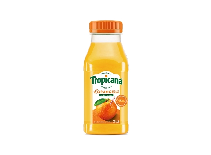 TROPICANA 25CL ORANGE SANS PULPES (12)