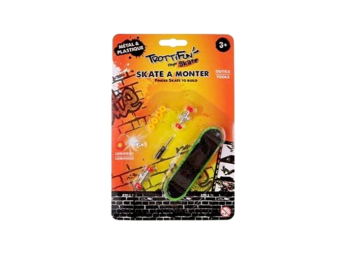 TROTTIFUN SKATEBOARD LUMINEUX 9.5cm (COLIS 24p)