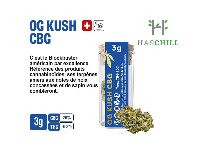 TUBE VERRE OG KUSH 3G  (BOITE DE 6)